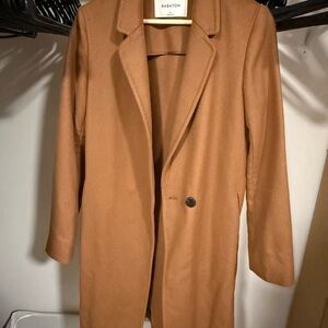 Babaton Tan Stedman wool Coat -S - virgin wool